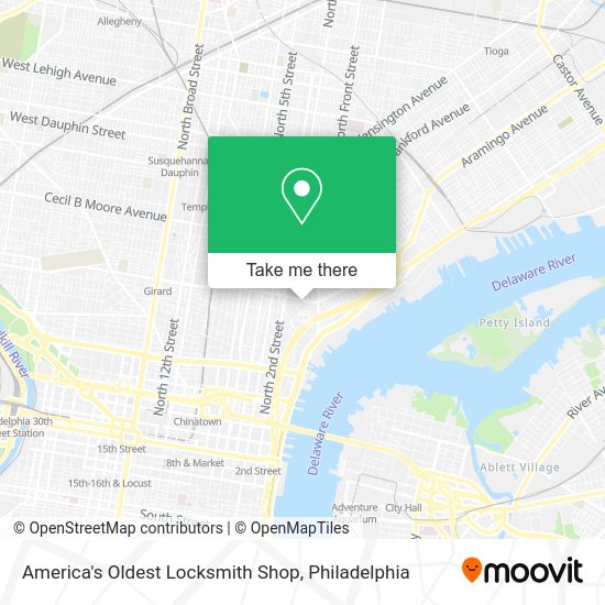 Mapa de America's Oldest Locksmith Shop