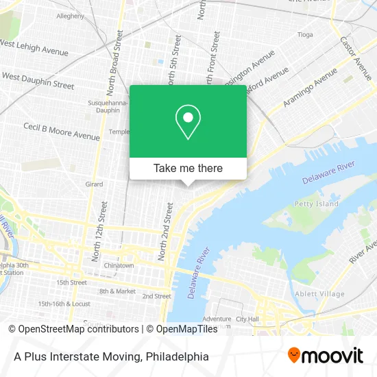 A Plus Interstate Moving map