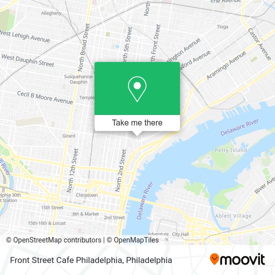 Mapa de Front Street Cafe Philadelphia