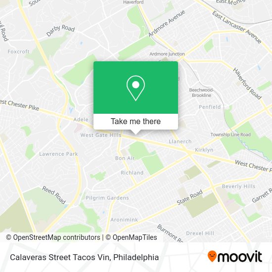 Calaveras Street Tacos Vin map