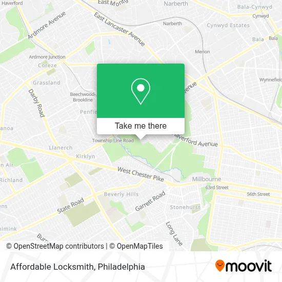 Affordable Locksmith map