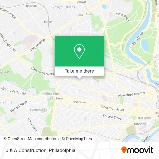 J & A Construction map