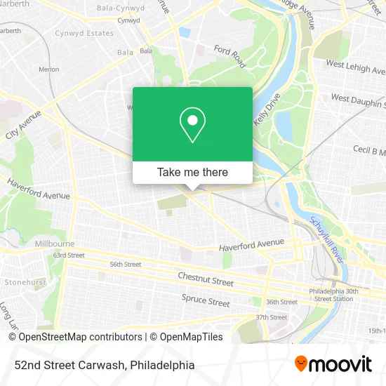 52nd Street Carwash map
