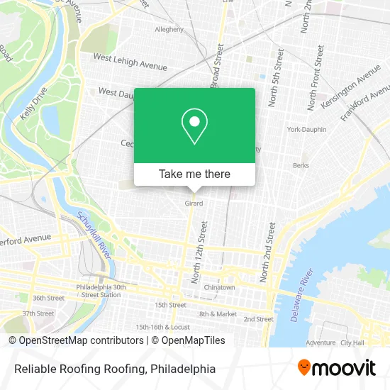 Reliable Roofing Roofing map