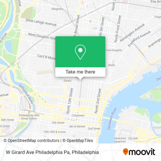 Mapa de W Girard Ave Philadelphia Pa