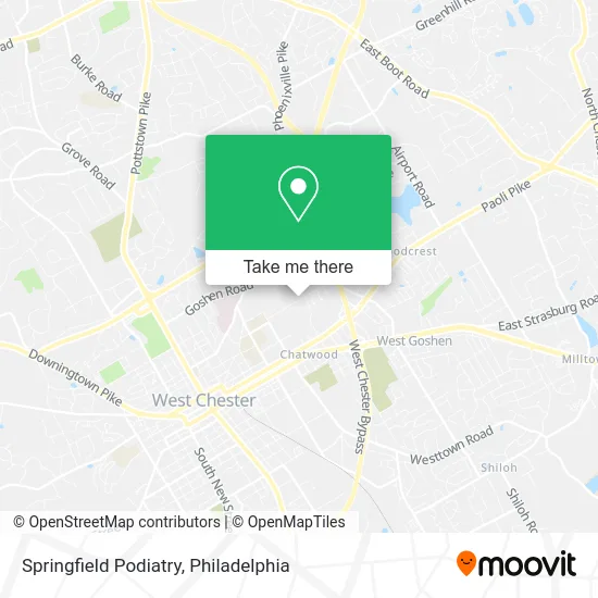 Springfield Podiatry map