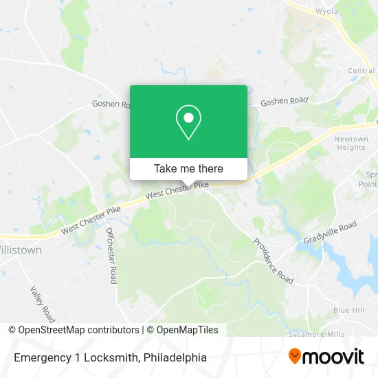 Emergency 1 Locksmith map