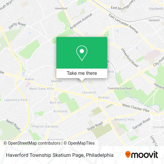 Haverford Township Skatium Page map