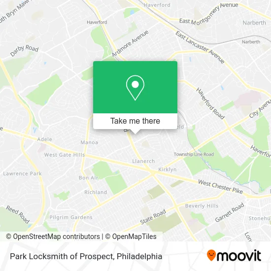 Park Locksmith of Prospect map