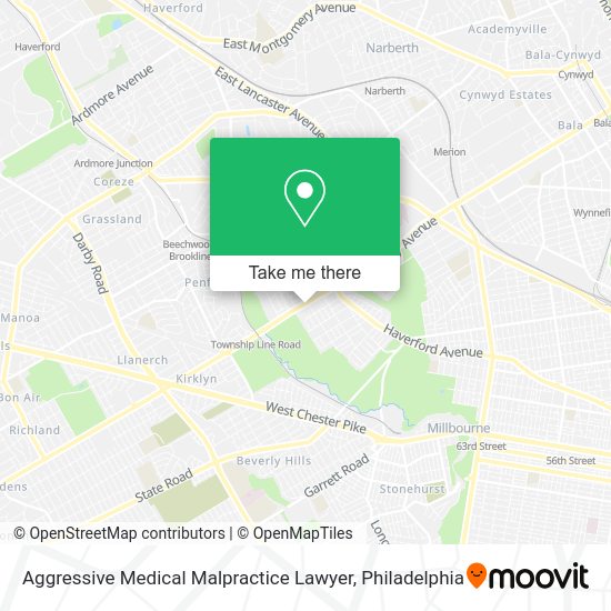Aggressive Medical Malpractice Lawyer map