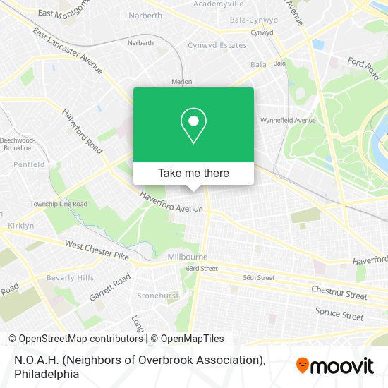 N.O.A.H. (Neighbors of Overbrook Association) map