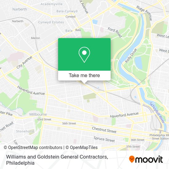 Williams and Goldstein General Contractors map