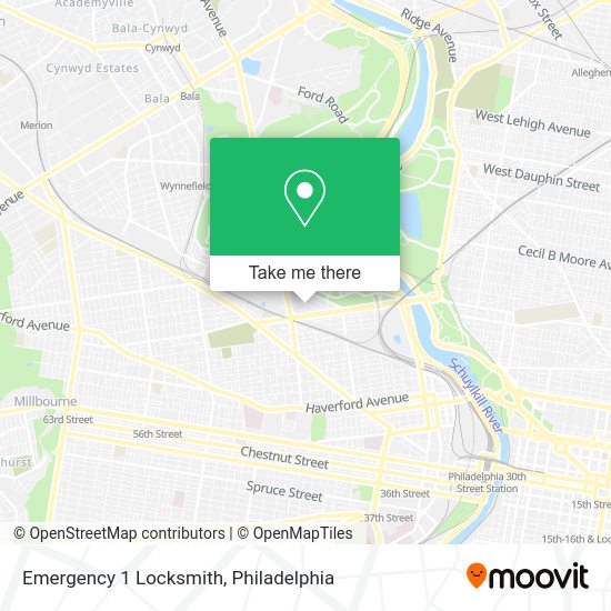Emergency 1 Locksmith map