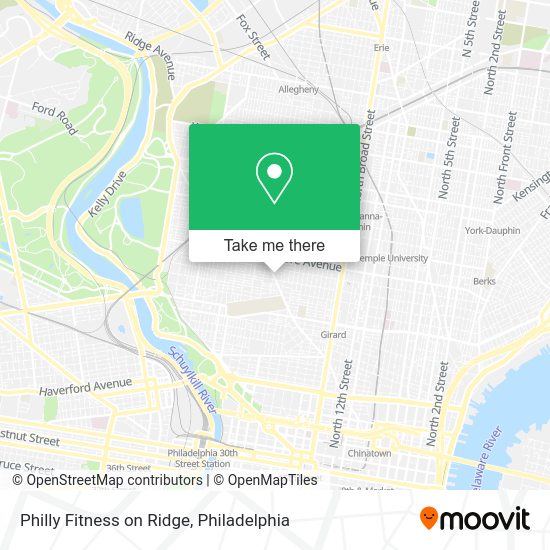 Philly Fitness on Ridge map
