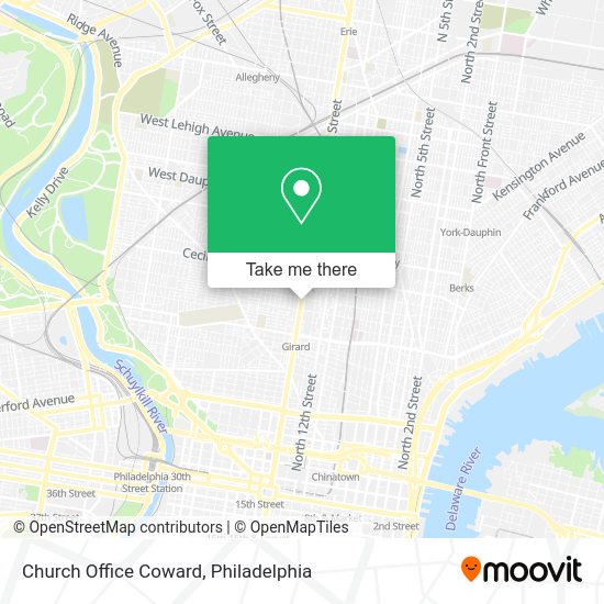 Church Office Coward map