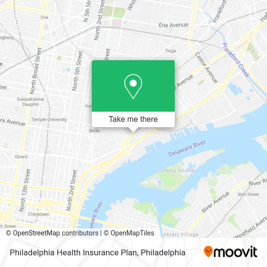 Philadelphia Health Insurance Plan map