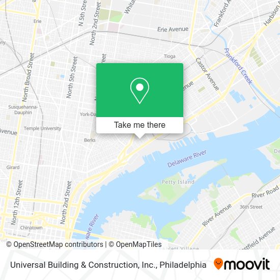 Mapa de Universal Building & Construction, Inc.