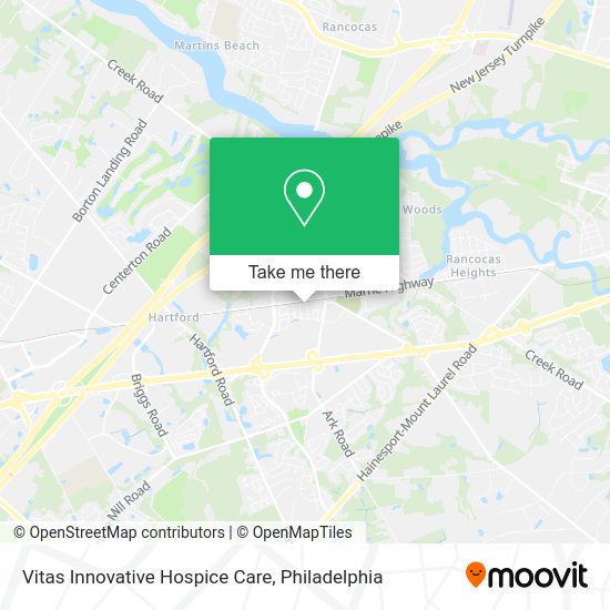Vitas Innovative Hospice Care map