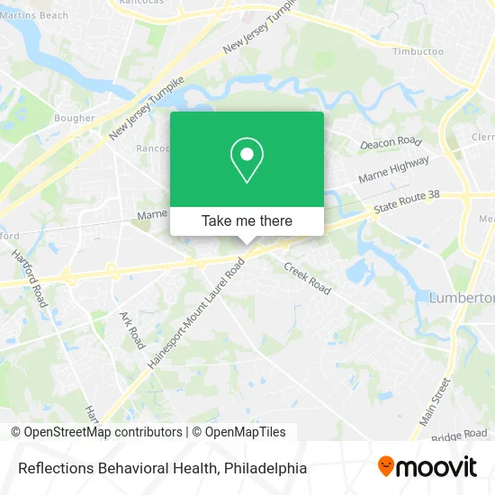 Reflections Behavioral Health map