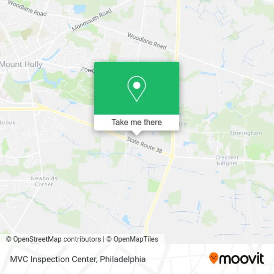 MVC Inspection Center map