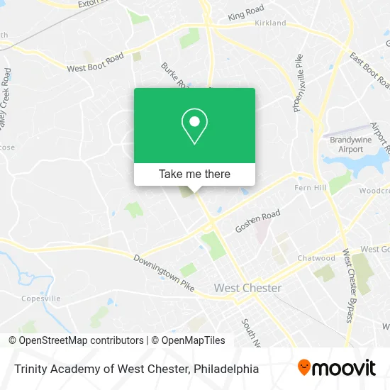 Trinity Academy of West Chester map