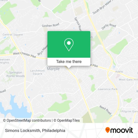 Simons Locksmith map
