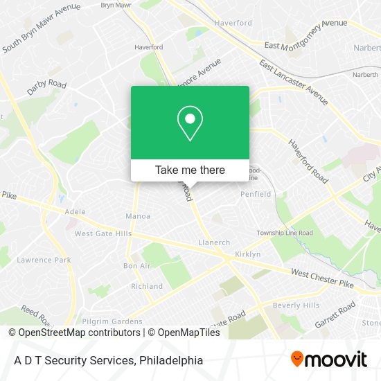 A D T Security Services map