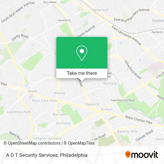 A D T Security Services map