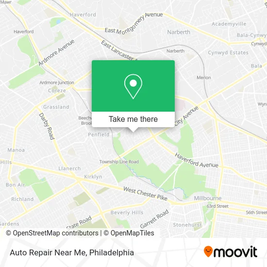 Auto Repair Near Me map