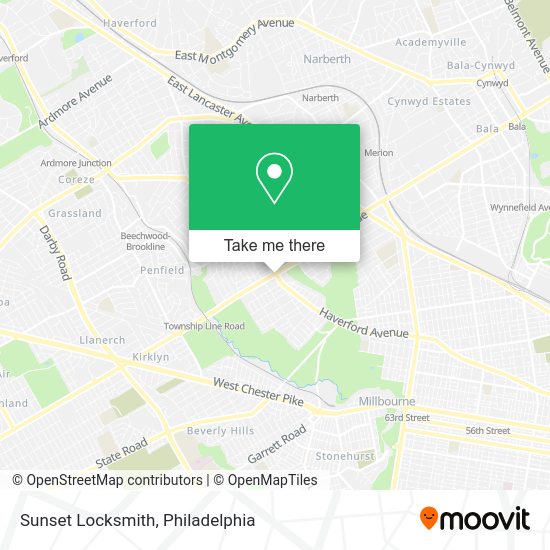Mapa de Sunset Locksmith