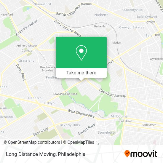 Long Distance Moving map