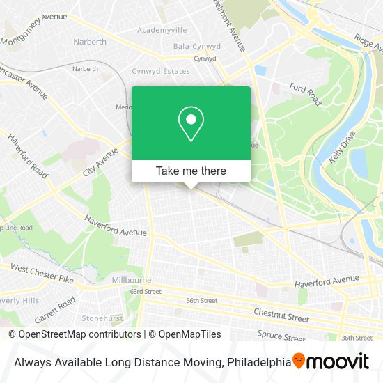 Always Available Long Distance Moving map