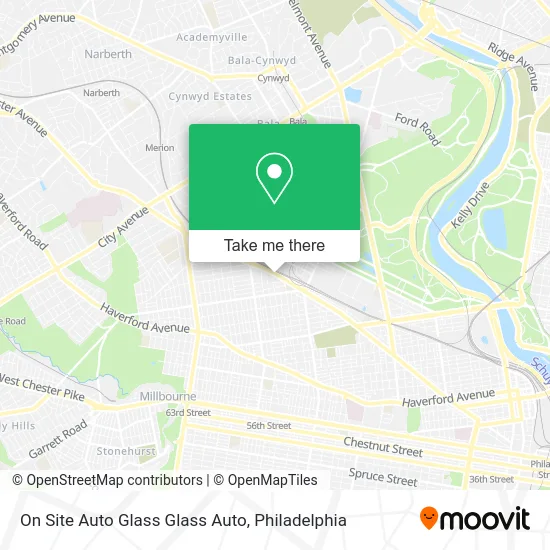 Mapa de On Site Auto Glass Glass Auto