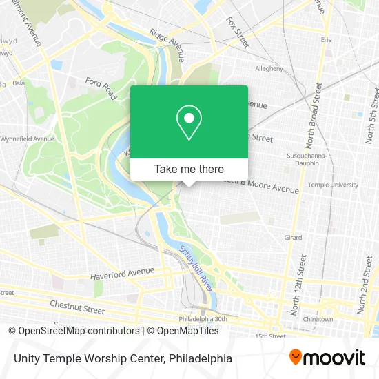 Unity Temple Worship Center map