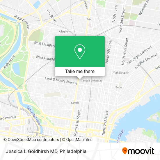 Jessica L Goldhirsh MD map