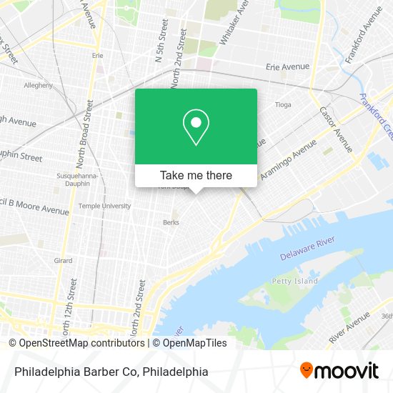 Philadelphia Barber Co map