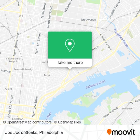 Mapa de Joe Joe's Steaks