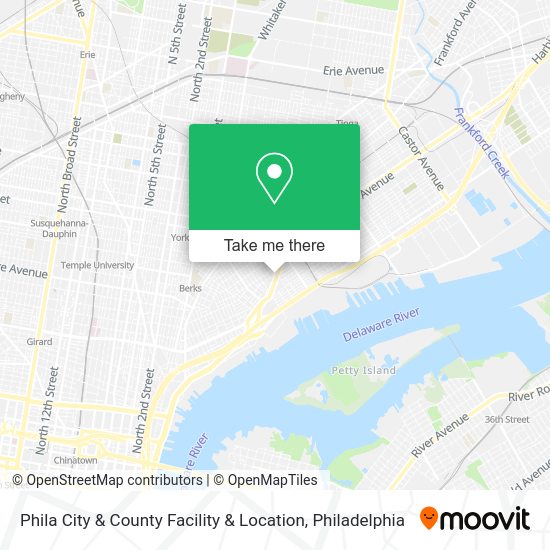 Mapa de Phila City & County Facility & Location