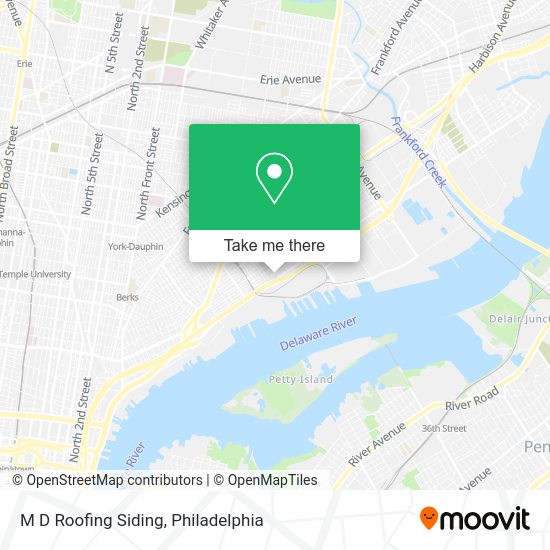 M D Roofing Siding map