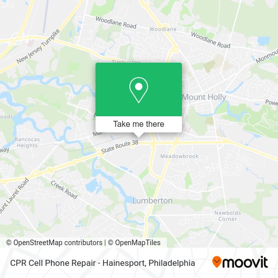 Mapa de CPR Cell Phone Repair - Hainesport