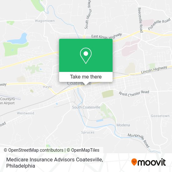 Medicare Insurance Advisors Coatesville map