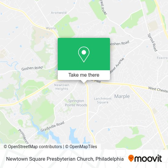 Mapa de Newtown Square Presbyterian Church