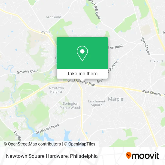 Newtown Square Hardware map