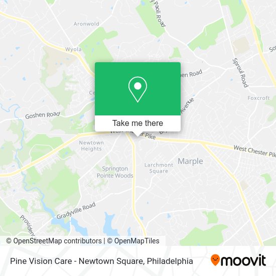 Pine Vision Care - Newtown Square map