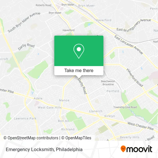 Emergency Locksmith map