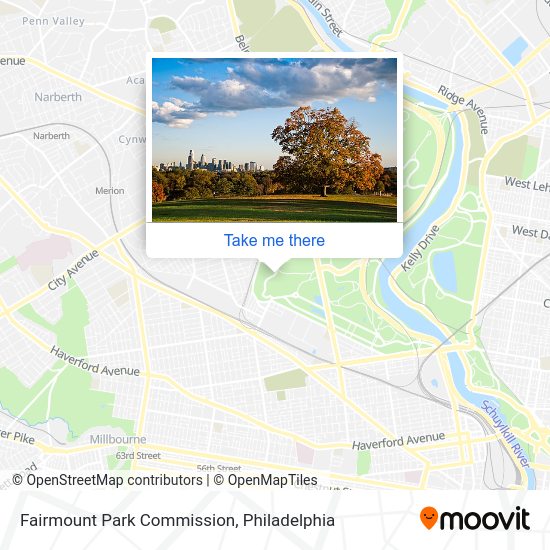 Fairmount Park Commission map