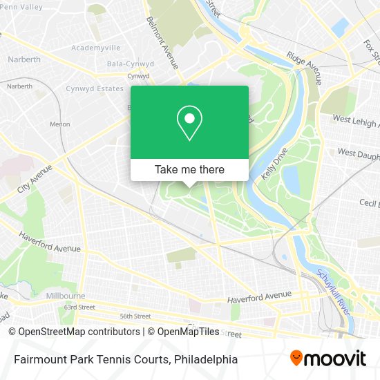 Mapa de Fairmount Park Tennis Courts