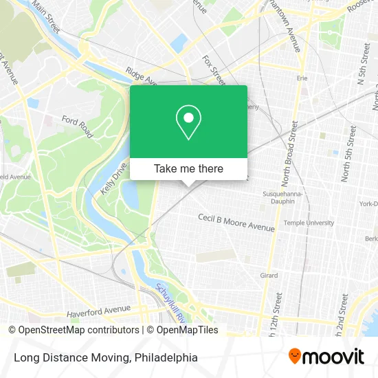 Mapa de Long Distance Moving