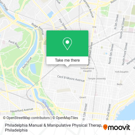 Philadelphia Manual & Manipulative Physical Therap map