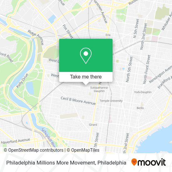 Mapa de Philadelphia Millions More Movement